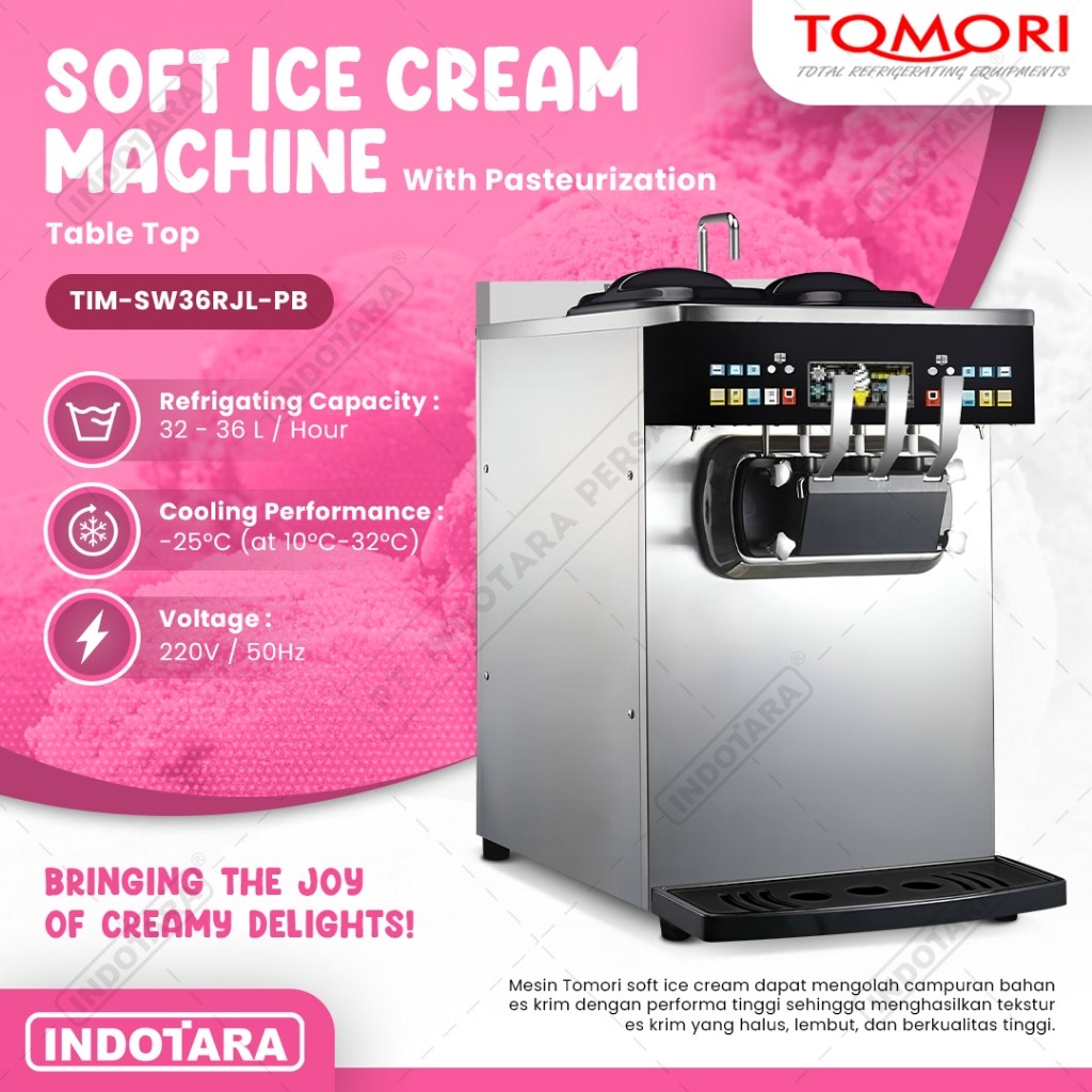Tomori Mesin Soft Es Krim With Pasteurization - Table Top