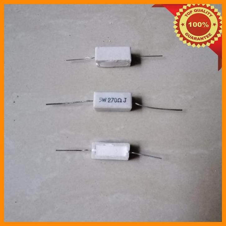 [STA] 270 OHM R RESISTOR KAPUR 5W 5WATT 270OHM 270R J 270RJ 5 W WATT