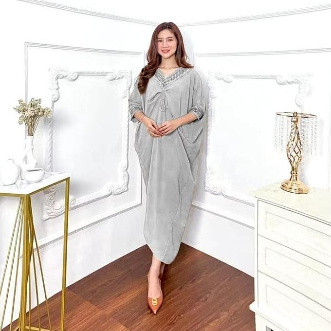 Humaira Baju Kaftan Remaja Dewasa Muslim Simple Mewah Elegan 2024 Promo