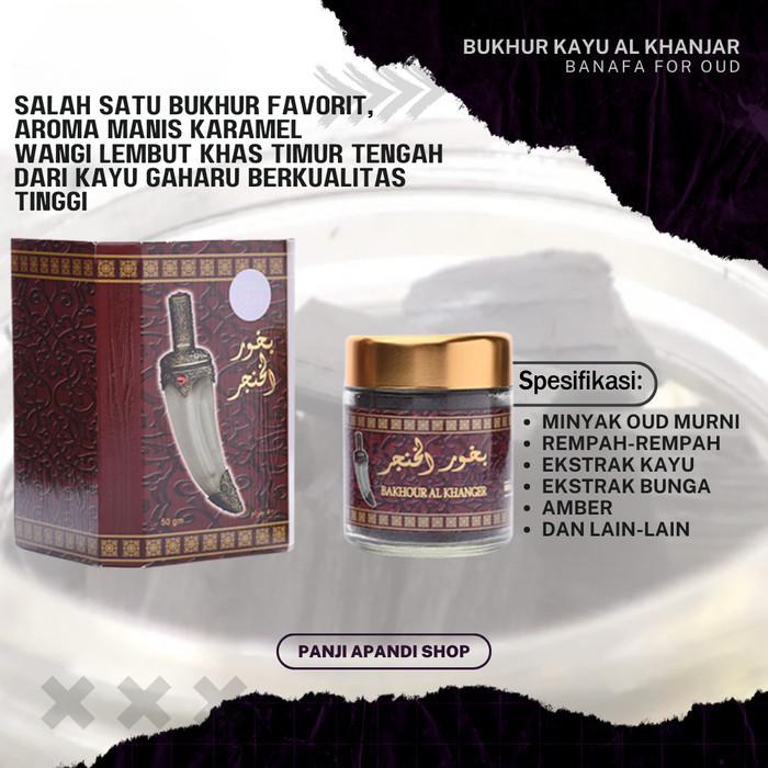 Terbaru [Original] Bukhur Buhur Kayu Al Khanjar Alkhanjar Banafa For Oud