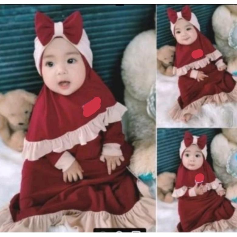 HK Gamis bayi perempuan MARWAH KIDS syar'i / gamis anak cewek bahan jersey adem syari TERLARIS