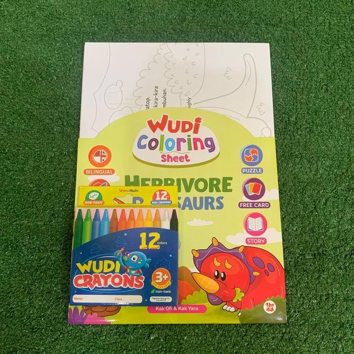 

Buku Anak Menggambar - Wudi Coloring Sheet Herbivore Dinosaurs - Ka Ofi & Ka Yara - Wahyu Media -