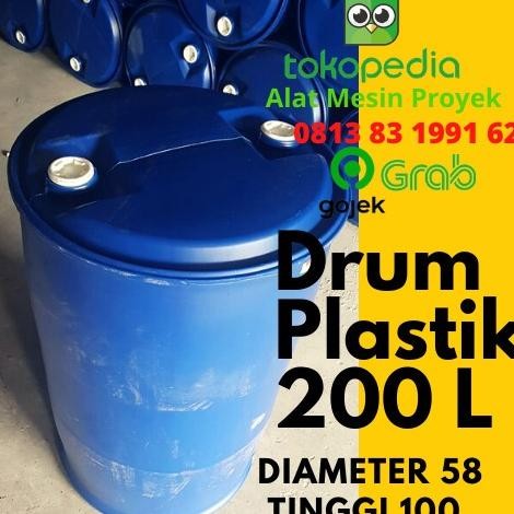 Drum plastik 200 L baru dan bekas Premium