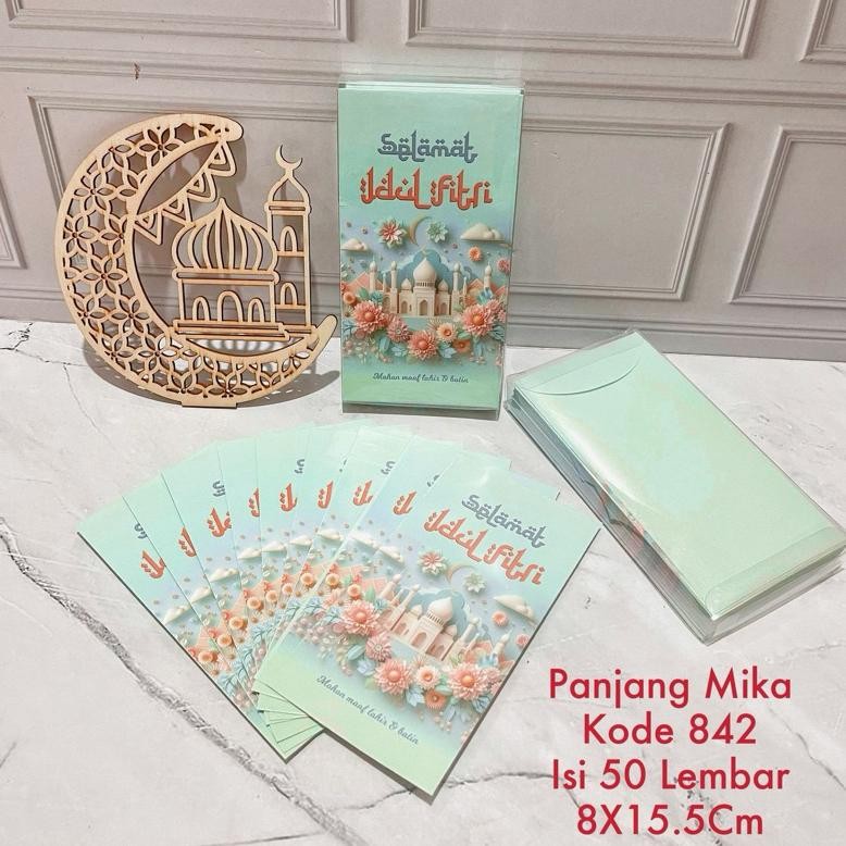 

SPECIAL AMPLOP LEBARAN IDUL FITRI PANJANG 50 pcs KEMASAN MIKA IDUL FITRI ISI 50 LEMBARA Do86