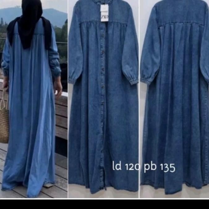New Item, Gamis Jeans Zr Semi Abaya//Abaya Jeans