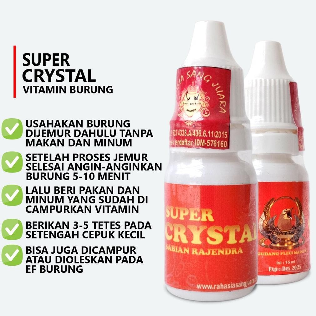 SALE SUPER CRYSTAL | VITAMIN BURUNG LOVEBIRD MURAI KENARI KACER CUCAK IJO TRUCUK PLECI GACOR KICAU n