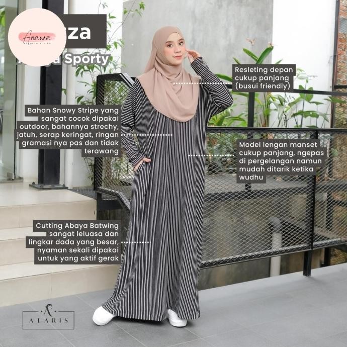 Super Hot, Gamis Abaya Olahraga Sporty Wanita Premium - Vazza Abaya Sporty