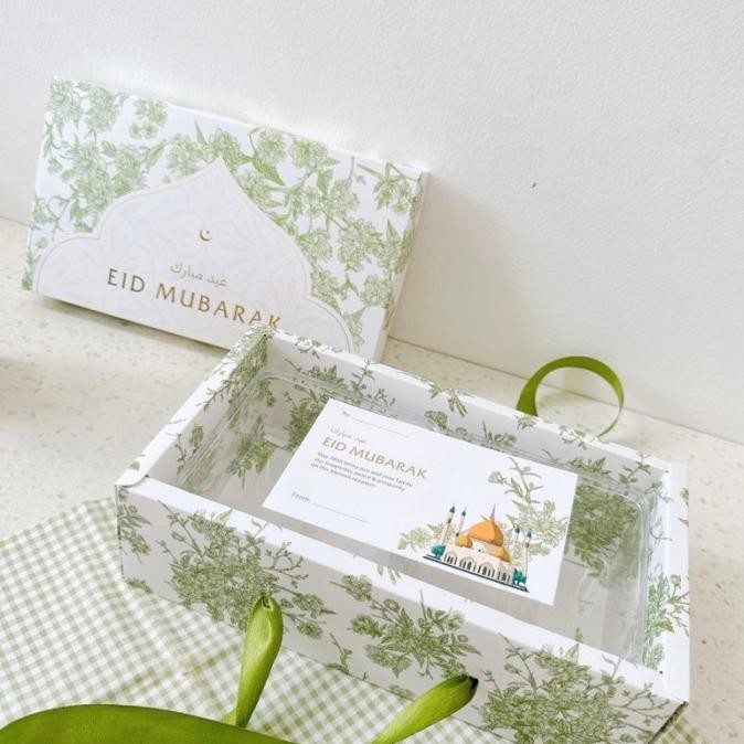 

New! Box Cookies Idul Fitri Isi 2 Toples 350Gr Dus Jinjing Lebaran 22X11 Cm - motif 1 Idul Fitri