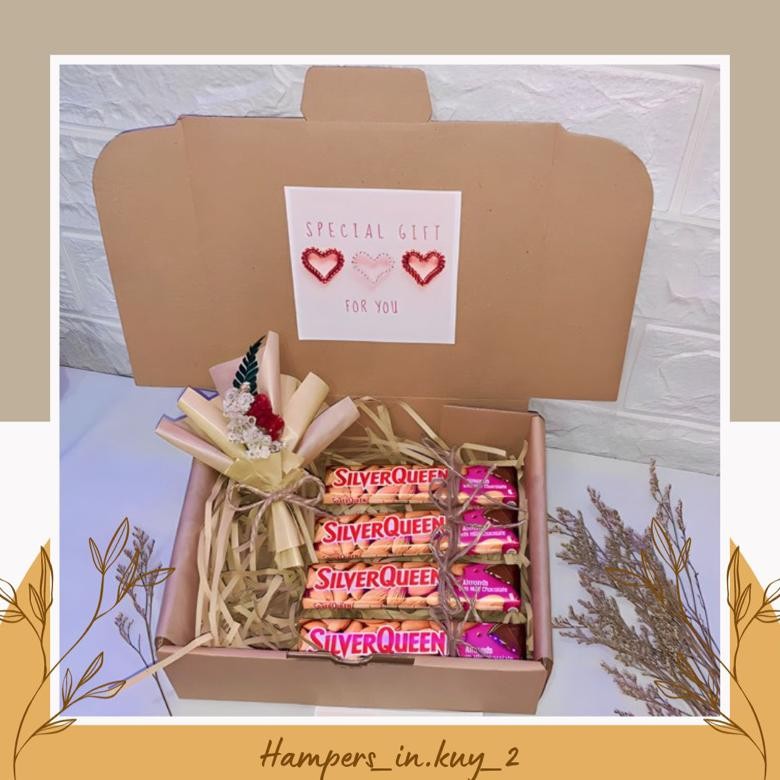 

ORIGINAL Hampers Gift Box Coklat untuk Kado Ulang Tahun / Anniversary / Valentine / Lebaran / Wisuda ed-76