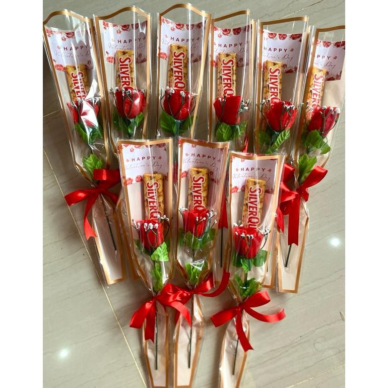 

SPECIAL buket bunga 1 tangkai + silverquen 22g buket coklat buket valentine, buket ultah, kado hari guru, kado ultah, buket wisuda free kartu ucapan rt-4