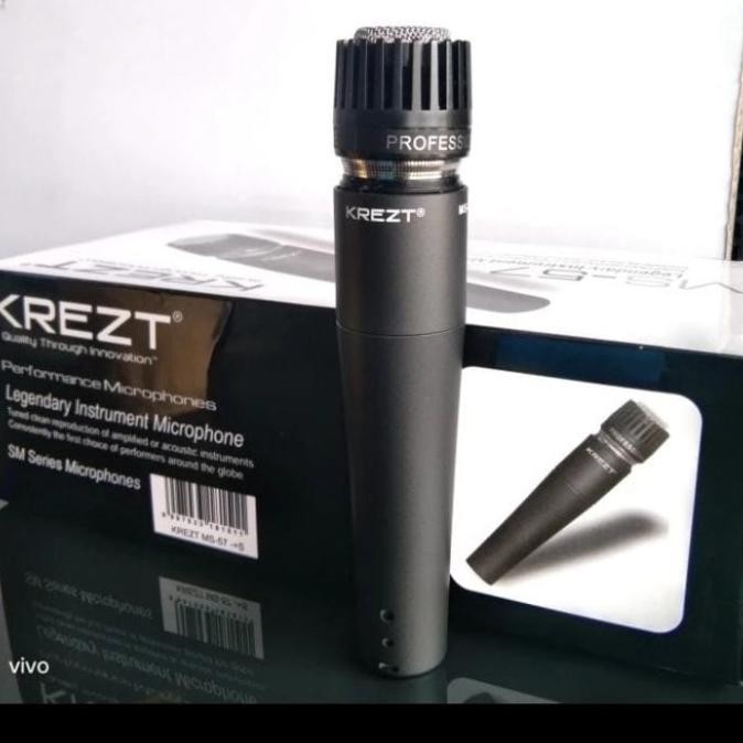 MIC KABEL MS57 KREZT ORIGINAL - MIC KABEL UNTUK MIC KENDANG DAN MIC INSTRUMENT MERK KREZT ORIGINAL P