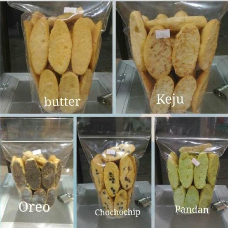 

ROTI KERING BAGELEN SPESIAL MENTEGA 250gr ( BUTTER / KEJU / PANDAN / MOCCA / CHOCOCHIP / OREO / MINI SUSU / SISIR ROOMBUTTER)