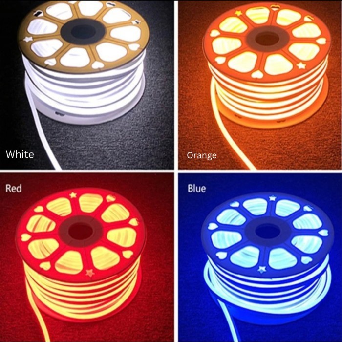 Lampu LED Neon Flex Strip Selang 12V DC Flexible NeonFlex 1 Roll 50m