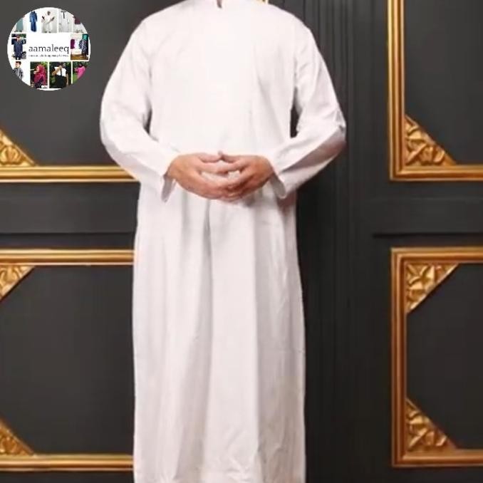 Jual, Gamis Pria Putih / Gamis Jubah Putih / Gamis Haji Pria / Gamis Umroh