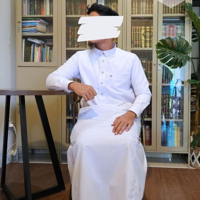 Super Hot, Thobe Al Hayyan Premium Lengan Panjang Manset Kancing Kotak Dewasa | Jubah Pria Dewasa Pu