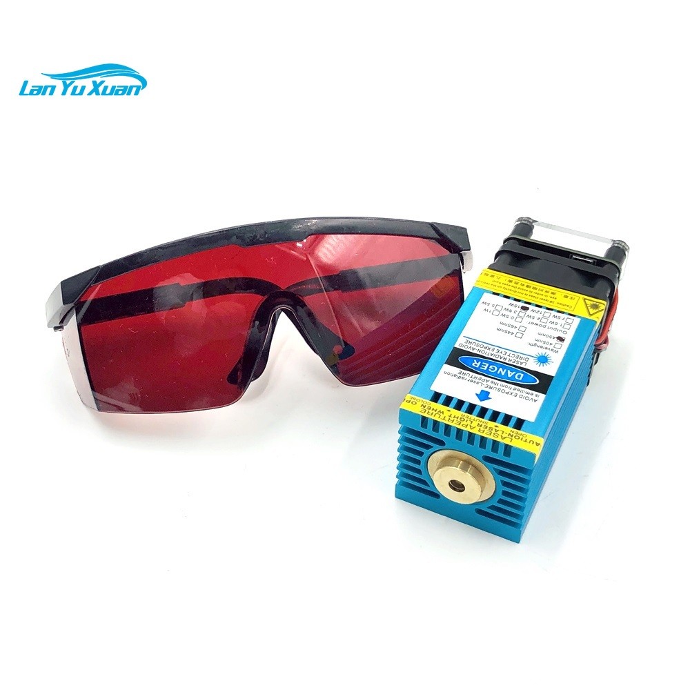 FIDU 15W 450nm 40mm Laser Hoofd DIY CNC Machine vaste-focus TTL/PWM 15000mW blauwe laser module lase