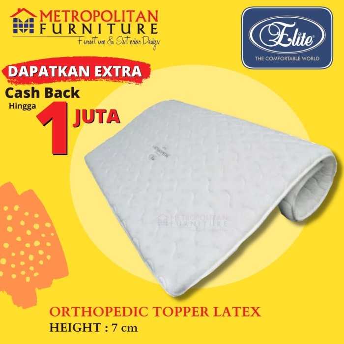 Elite Orthopedic Topper Latex 180 x 200 Tebal 7cm Pelapis Kasur Toper