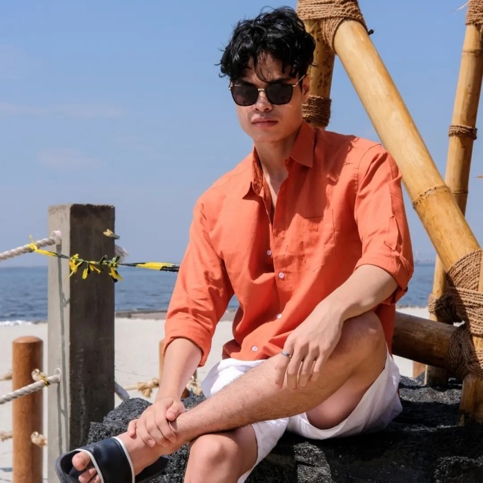 KEMEJA LINEN PRIA CASUAL & FORMAL TERRACOTA ARNAD