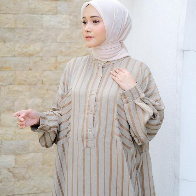 Promo Terbaru, Zahwa Official Hafsa Abaya Daily Abaya Gamis Harian Mewah Anti Panas Bahan Linen Prem