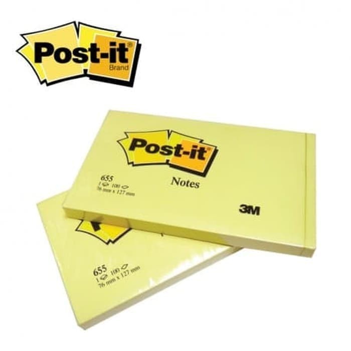 

Post it Sticky Note 3M 655 Yellow 1 pack isi 12 pads