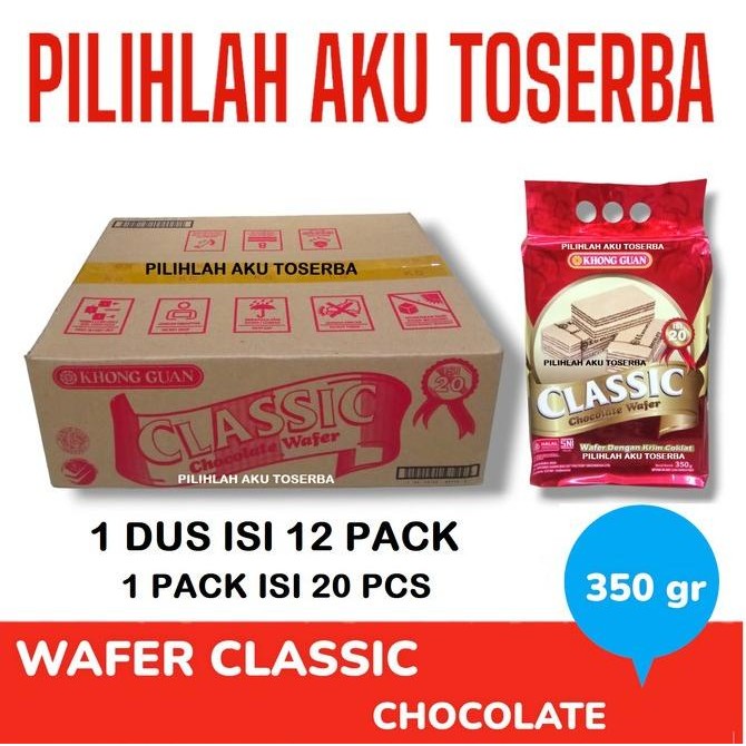 

Ready Stock !!! Khong Guan Wafer Classic Chocolate 350 Gr - ( Harga 1 Dus )
