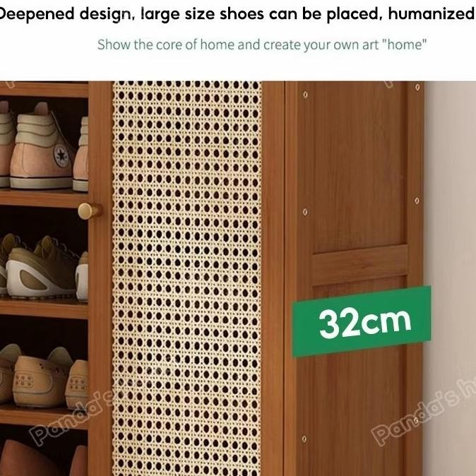 Lemari Sepatu Tertutup Lemari Sepatu Rotan / Lemari Sepatu Kayu / Rak Sepatu Serbaguna / Lemari Sepa