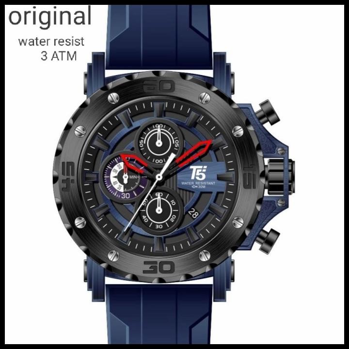 Terlaris T5 H 3865 Original Jam Tangan Pria T5 H 3865 Sporty Good Quality