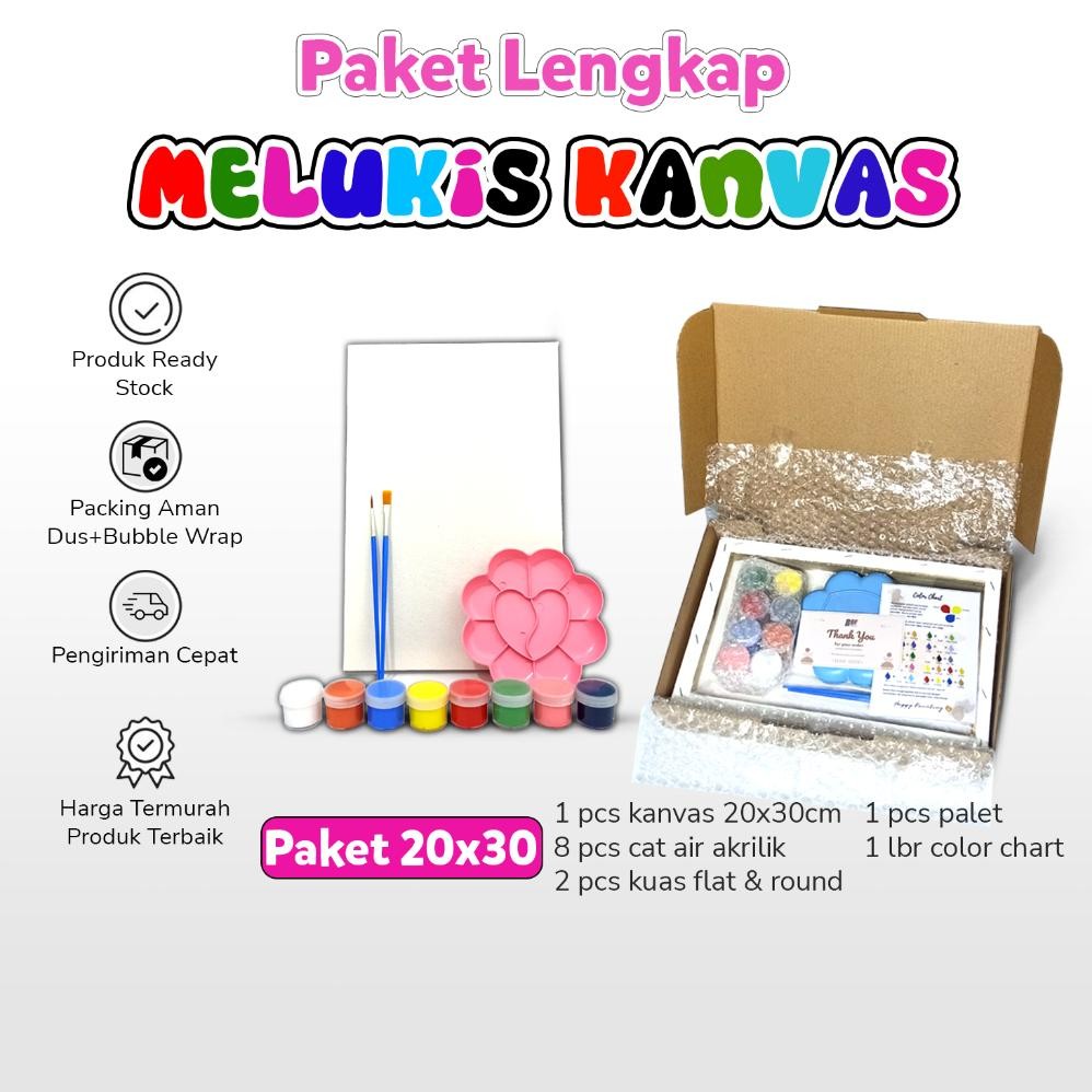 

Jh85 Alat Lukis Lengkap 1 Paket Kanvas Cat Air Akrilik Kuas Palet