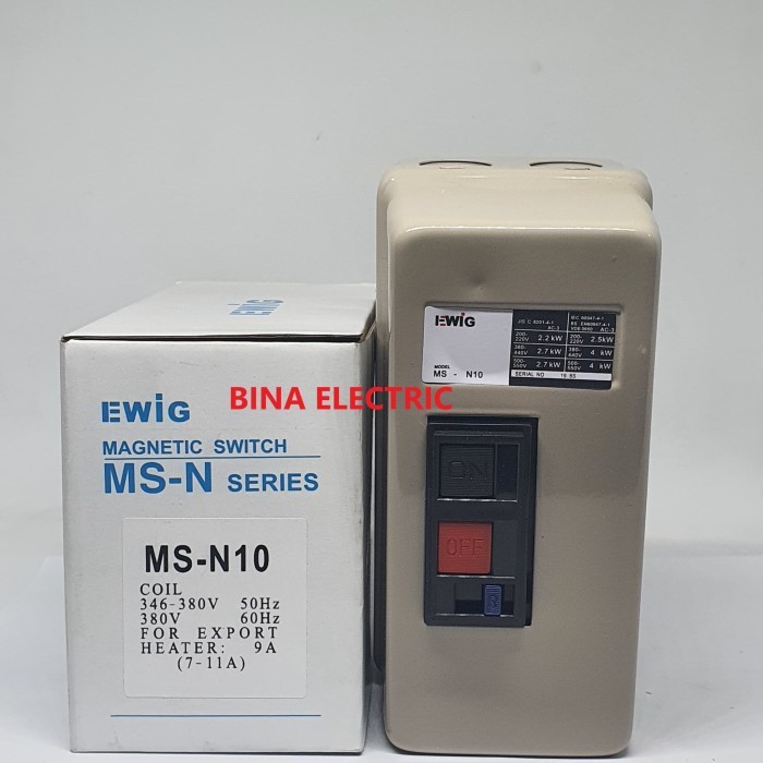 NEW Dol Stater Ewig MS-N10 MSN10 / Motor Stater ON/OFF Ewig MSN 10 380V