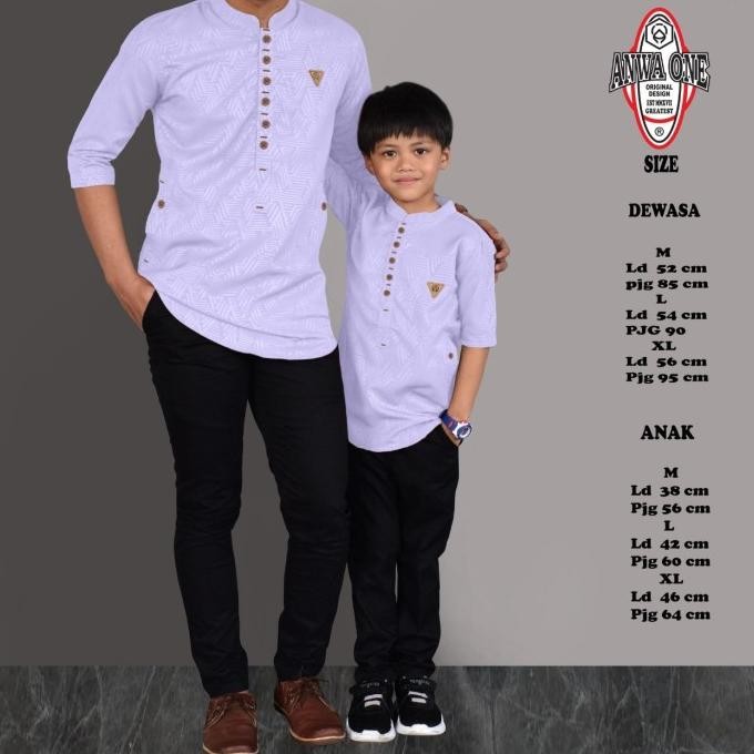 fashion baju koko kapelana ayah dan anak terbaru/koko kopel termurah Terlaris