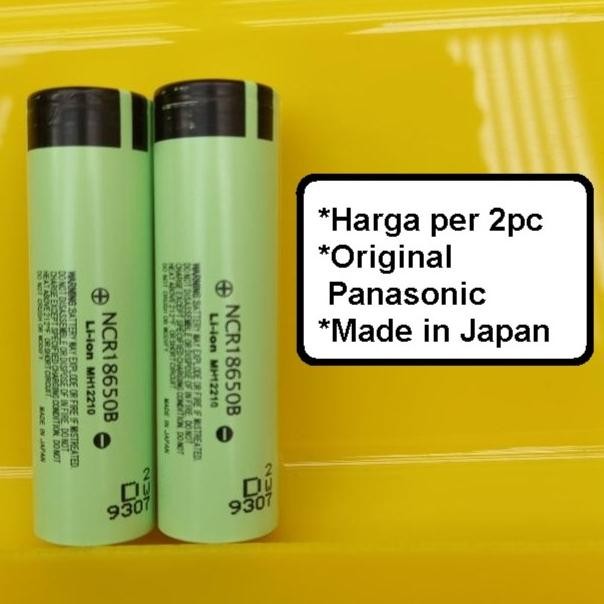 Baterai Panasonic 18650 Batere Laptop Ncr 18650B 3400Mah Japan - Batere Cas Ncr18650B Asli Jepang - 