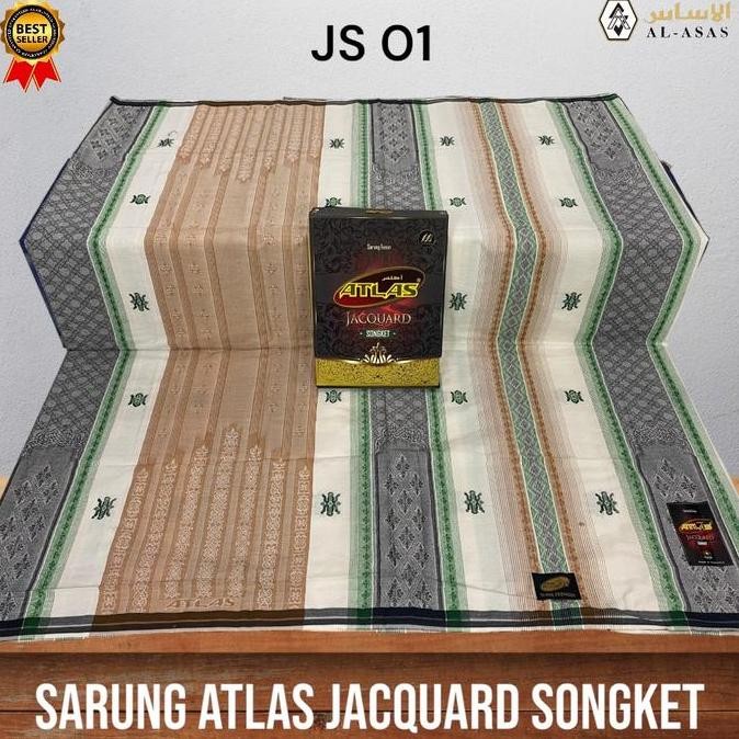 AL ASAS Sarung ATLAS JAQUARD SONGKET GOLD