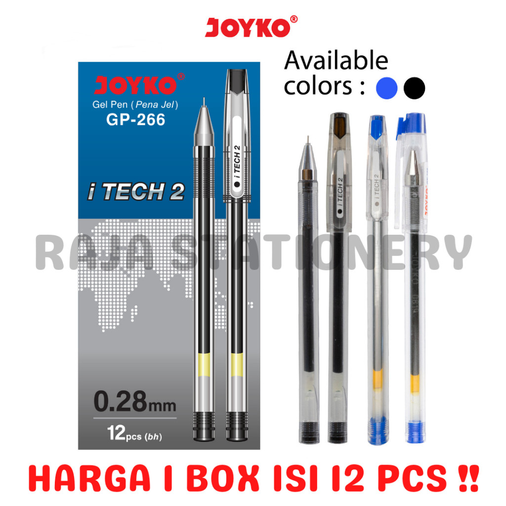 

JOYKO GEL PEN HI TEC PULPEN JOKYO ITECH HITEC 0.28MM GP-266 [12PCS] RAJA BIG BOX