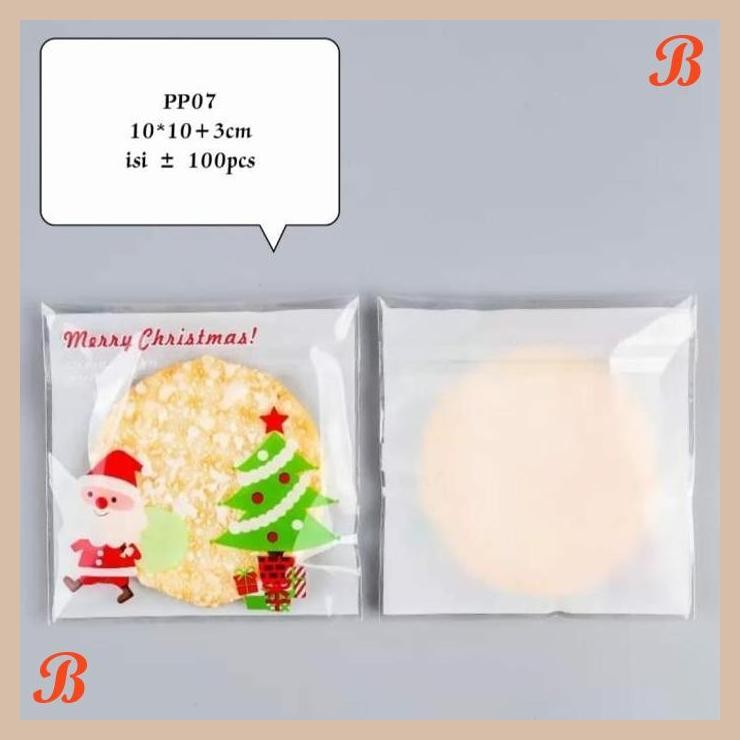 

| NS | PLASTIK PEREKAT COOKIES NASTAR 10X10CM KEMASAN NATAL