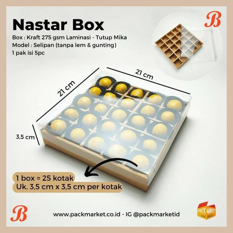 

| NS | NASTAR BOX SEKAT ISI 25 KOTAK - ORDER KELIPATAN 5PC
