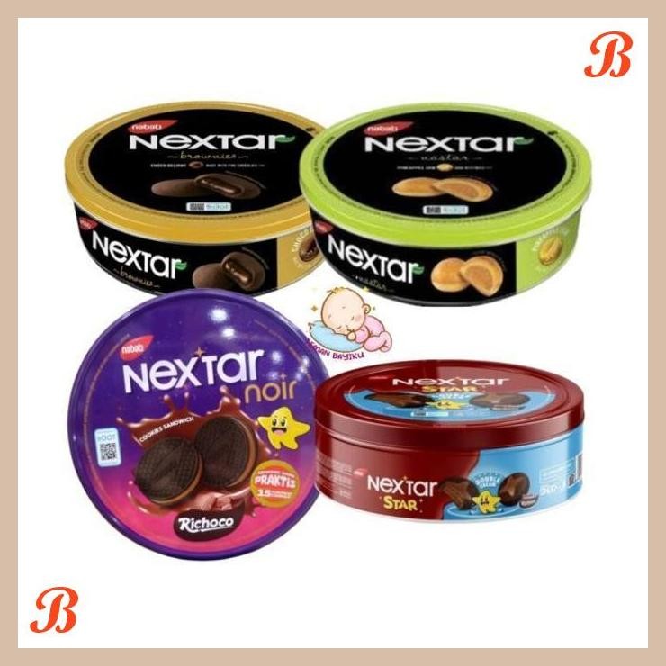 

| NS | NEXTAR KALENG BROWNIS NASTAR NOIR STAR COOKIES LEMBUT ISI SELAI