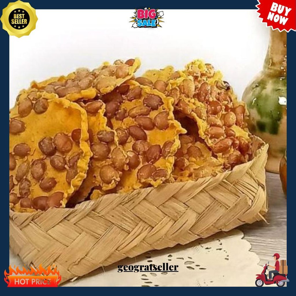 

Keripik Peyek Kacang Tanah Enak Gurih Dan Renyah 250Gr Bisa Cod