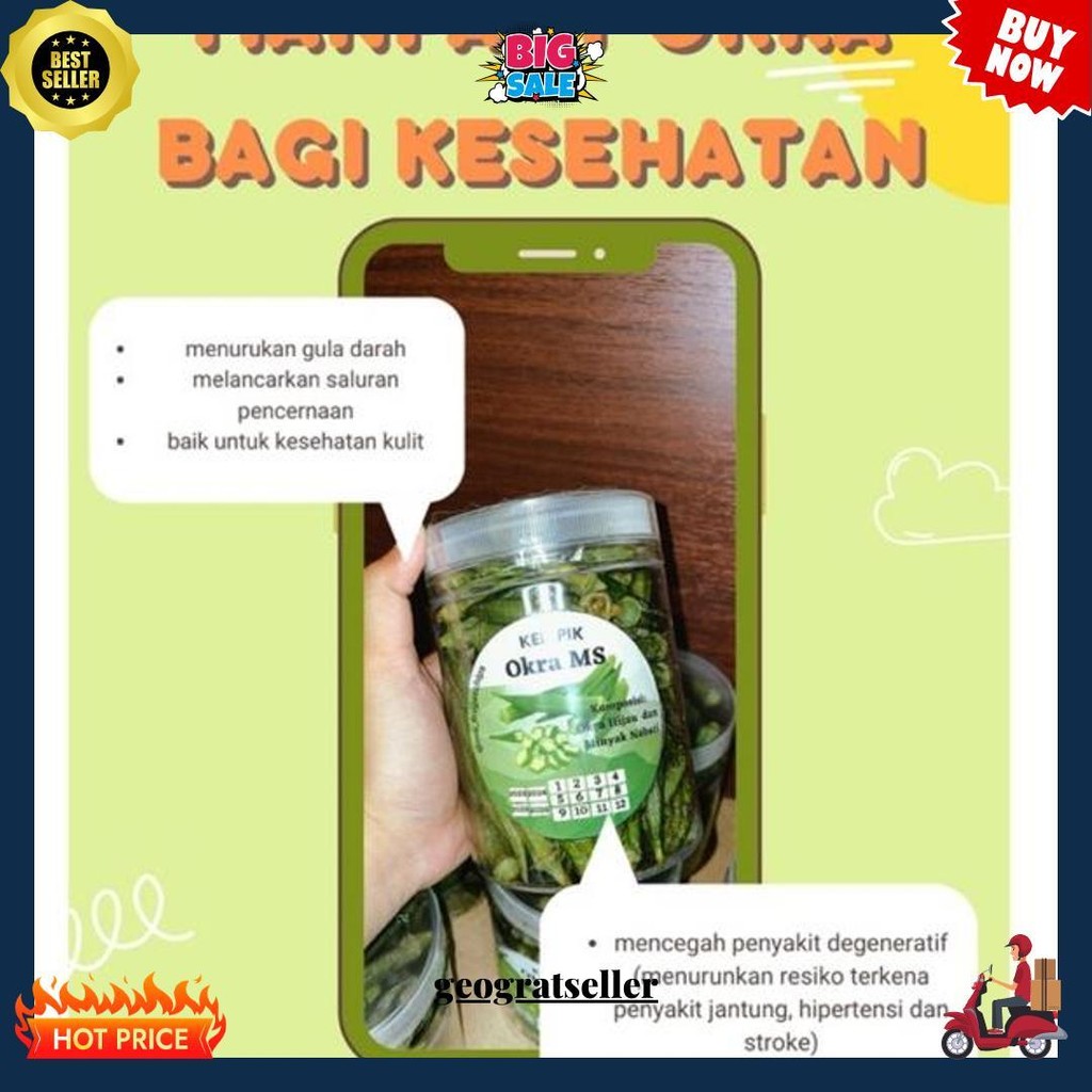 

Keripik Sayur Okra Premium 750 Ml Premium (Termurah) Siap Kirim