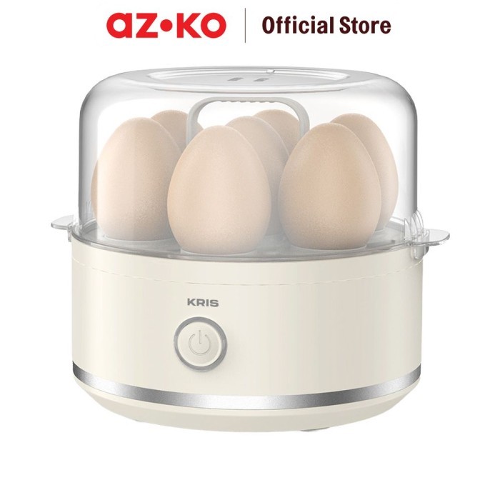 AZKO Kris Alat Perebus Telur 7 Slot 350 watt - Putih Egg Boiler Steamer Electric Mesin Rebus Telur