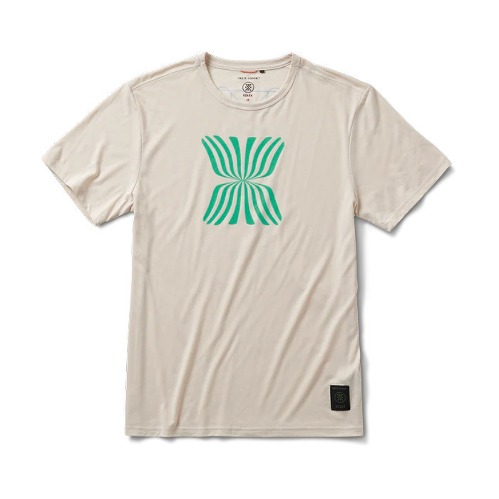 Roark Run Amok Mathis Core Tee Almond Paste running jersey