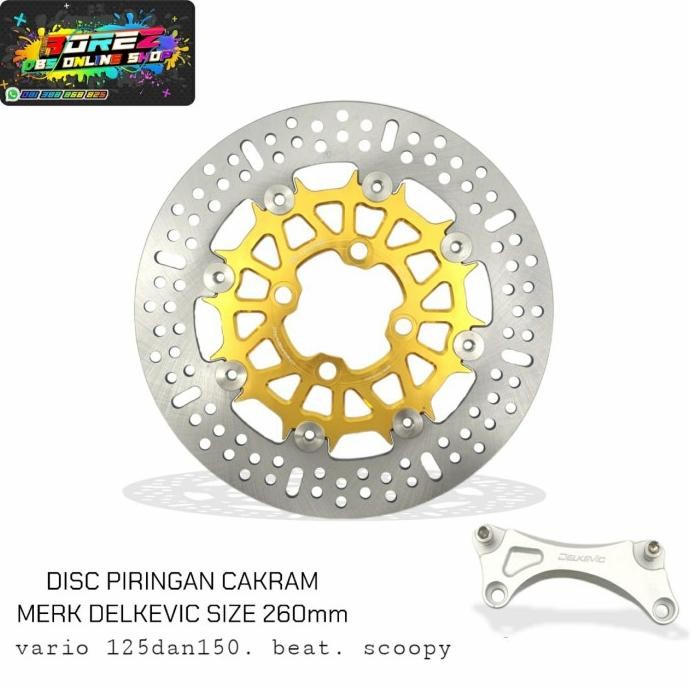 Terlaris, Disc Piringan Cakram 260Mm Depan Delkevic Beat Scoopy Vario 125 &150