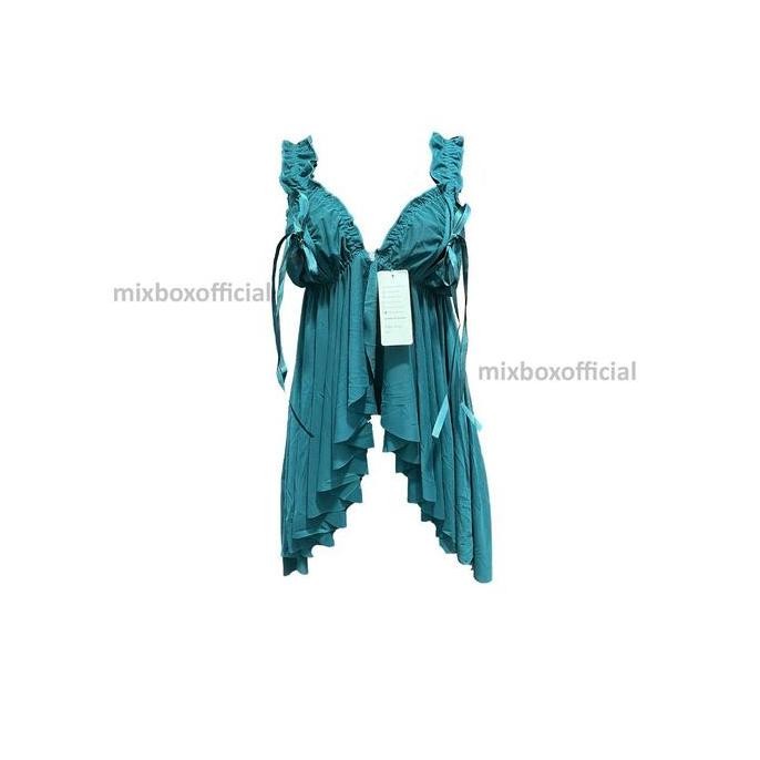 

Mixbox Dress Wanita Lace Lingerie Ruffle Belah Tengah Terbaru All Size - Zillian Original