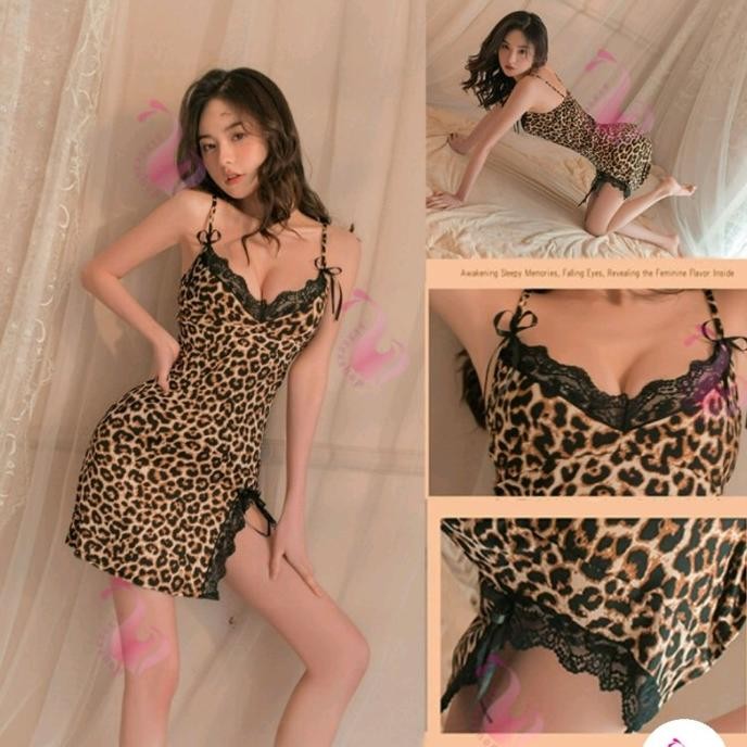 

Babydoll Lingerie Leopard Macan Sexy Original