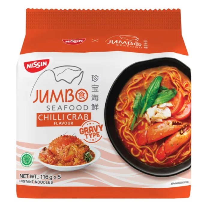 

PROMO MIE / PASTA / Nissin JUMBO SEAFOOD CHILLI CRAB Noodle 116g NON COD