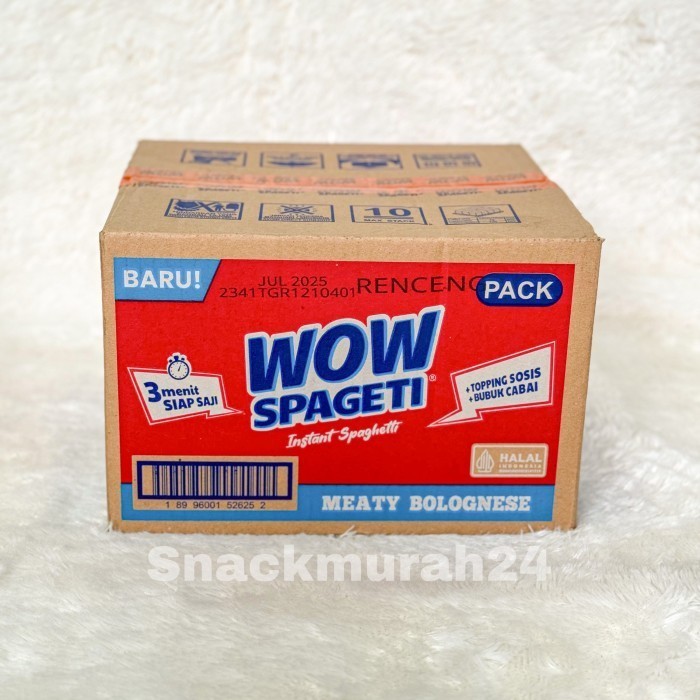 

PROMO MIE / PASTA / Karton Wow Spageti spaghetti Instant Meaty Bolognese / Cream Carbonara 1dus =