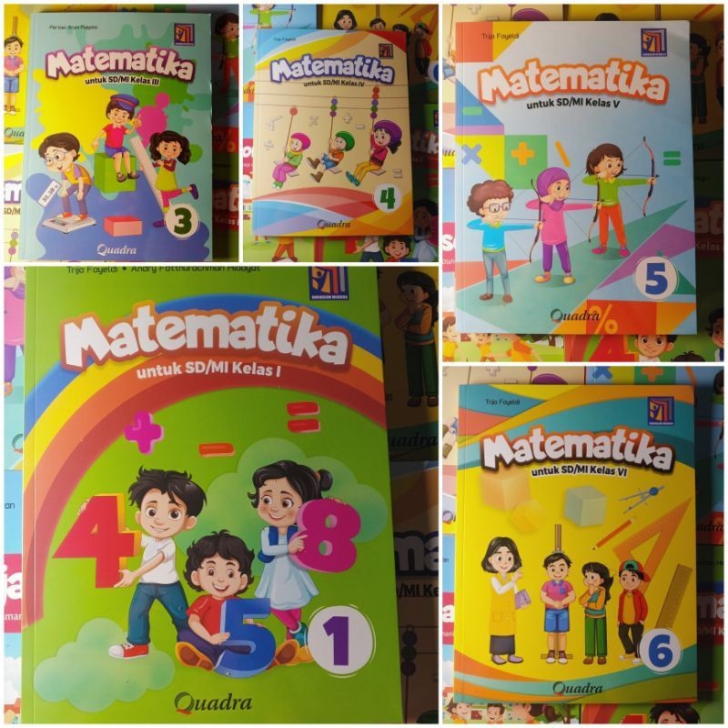 Buku Quadra Matematika New SD Kelas 1-6 Kurikulum Merdeka