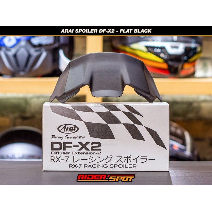 Aksesoris Spoiler Helm Arai RX-7X Arai Helmet Wing Flat Black