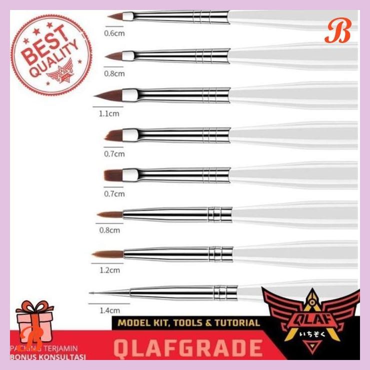 

| UM | BRUSH SET ISI 8 KUAS MIX BASIC GUNDAM HAND BRUSH CAT PAINT MODEL KIT