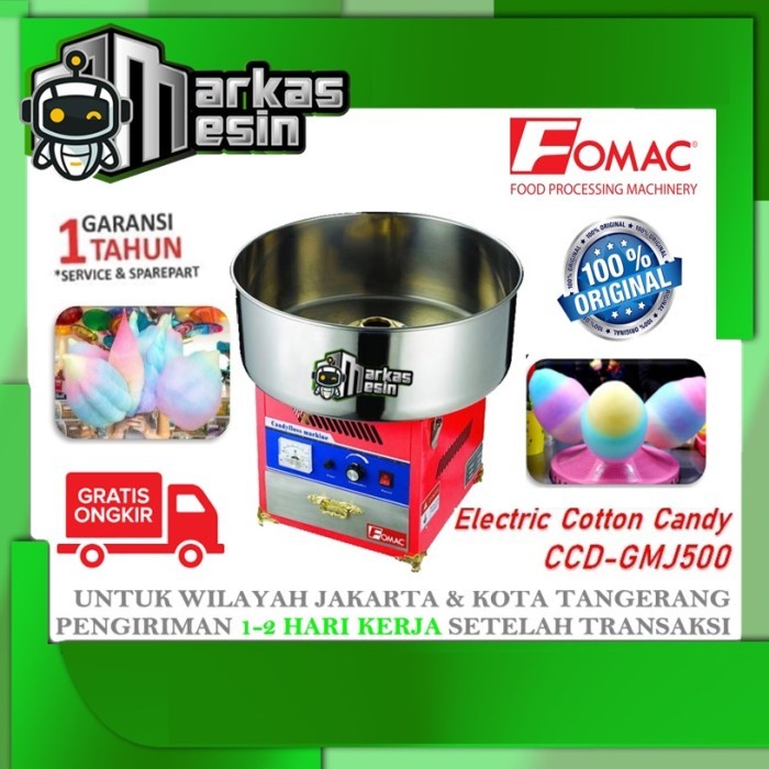 TERLARIS MESIN GULALI ARUM MANIS GULA KAPAS GAS COTTON CANDY CCD-GMJ500 FOMAC MURAH MURAH