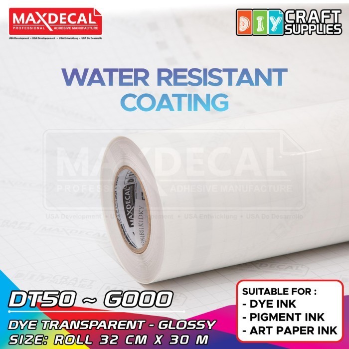 

MAXDECAL DIY STIKER VINYL TRANSPARENT PET INKJET COATING DT50-G000